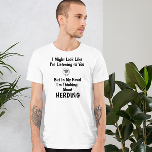 I'm Thinking About Sheep Herding T-Shirts - Light
