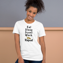 Load image into Gallery viewer, Eat Sleep Scent Work Repeat T-Shirts - Light
