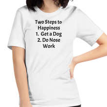 Load image into Gallery viewer, 2 Steps to Happiness - Nose Work T-Shirts - Light
