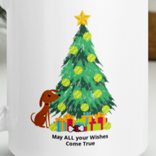 Load image into Gallery viewer, Tennis Ball Christmas Tree with Dog Mug
