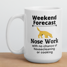 Load image into Gallery viewer, Nose Work Weekend Forecast Mug

