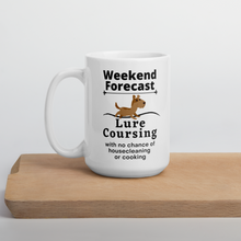 Load image into Gallery viewer, Lure Coursing Weekend Forecast Mug
