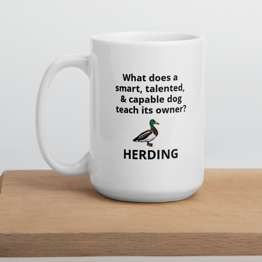 Dog Teaches Duck Herding Mug