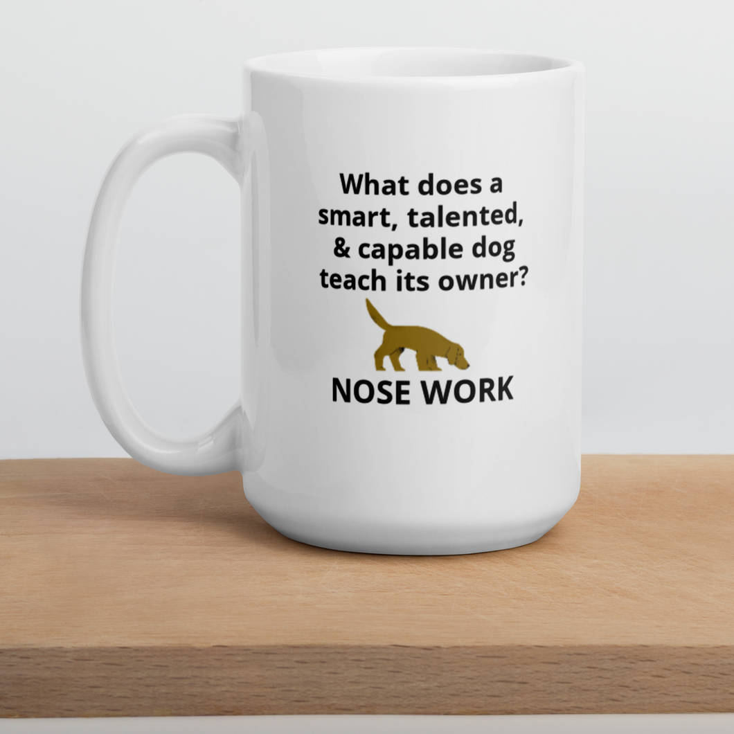 Dog Teaches its Owner Nose Work Mug