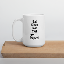 Load image into Gallery viewer, Eat Sleep Fast CAT Repeat Mug
