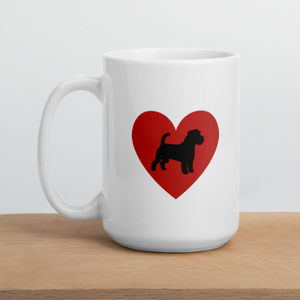 Russell Terrier in Heart Mug