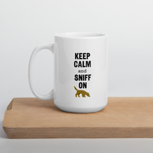 Load image into Gallery viewer, Keep Calm &amp; Sniff On Nose or Scent Work Mug
