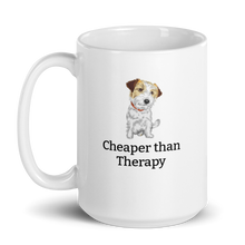 Load image into Gallery viewer, Russell Terrier Cheaper Than Therapy Mug
