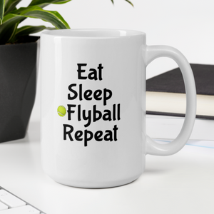 Eat Sleep Flyball Repeat Mug