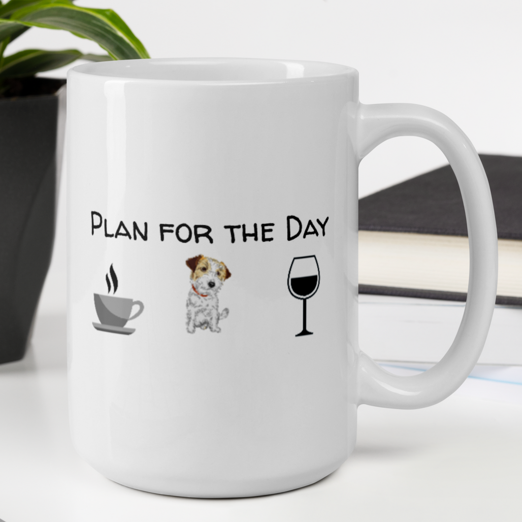 Russell Terrier Plan for the Day Mug
