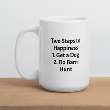 Load image into Gallery viewer, 2 Steps for Happiness - Barn Hunt Mugs
