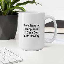 Load image into Gallery viewer, 2 Steps to Happiness - Herding Mugs
